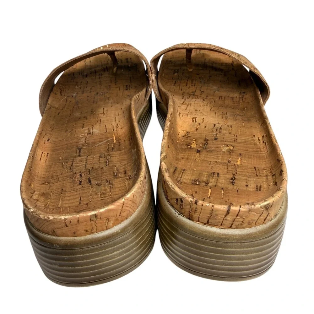 Donald J Pliner Fiji Cork Platform Slide Sandals Gold Metallic Women’s 8.5